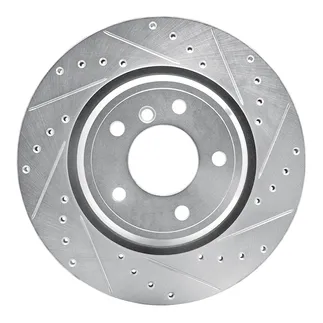R1 Concepts EDZ-31041R Brake Rotor Drilled and Slotted Silver